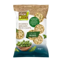 RiceUP! Whole grain rice chips Italian basil 60g
